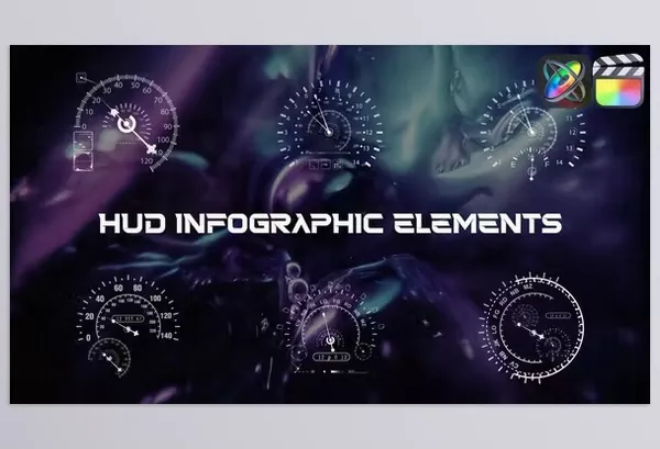 FCP Template – HUD Infographic Elements for FCPX by VFXgenerator – Download 50824484