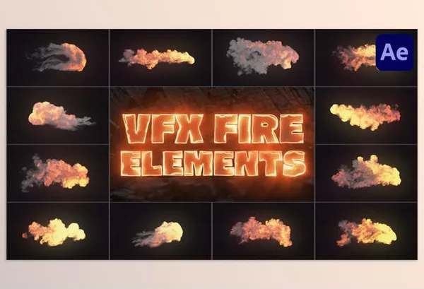 Project – VFX Fire Elements for After Effects by VFXgenerator – Download 51093200