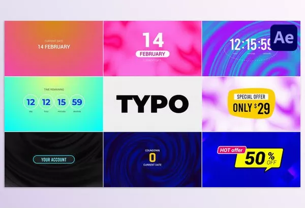 Project – TYPO for After Effects by OneMotionStudio – Download 51058338