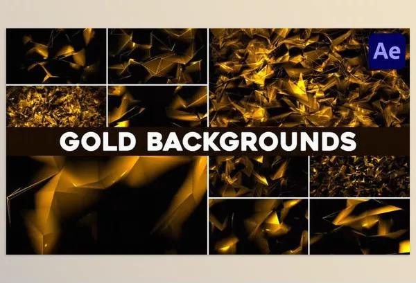 Project – Gold Backgrounds for After Effects by VFXgenerator – Download 51311113
