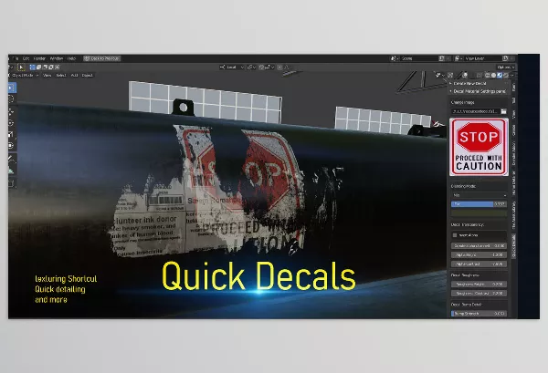 Blender Addon – Quick Decals by topchannel1on1 – Download