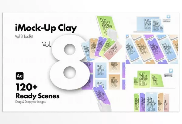 Project – iMock Up Vol 8 Clay Toolkit by Premiumilk – Download 50501139