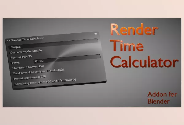 Blender Addon – Render Time Calculator by Flame_Python – Download
