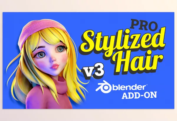 Blender Addon – Stylized Hair PRO by Dean Zarkov – Download