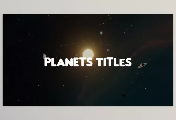 Project – Planets And Asteroids Titles for After Effects by 2DFXAnimation – Download 52445671