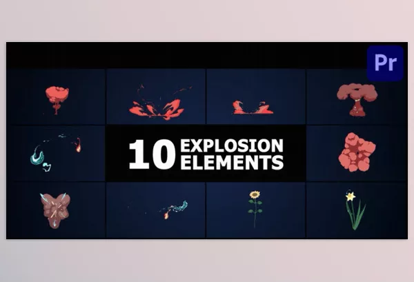 Project – Combined Explosion Elements | Premiere Pro MOGRT by FlashFXbox – Download 52238825