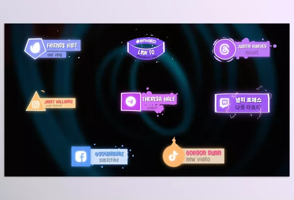 Project – Social Media Liquid Lower Thirds for After Effects by 2DFXAnimation – Download 52589536