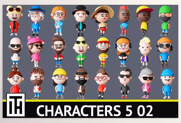 Unity Asset – Models Characters 5 02 by ithappy – Download