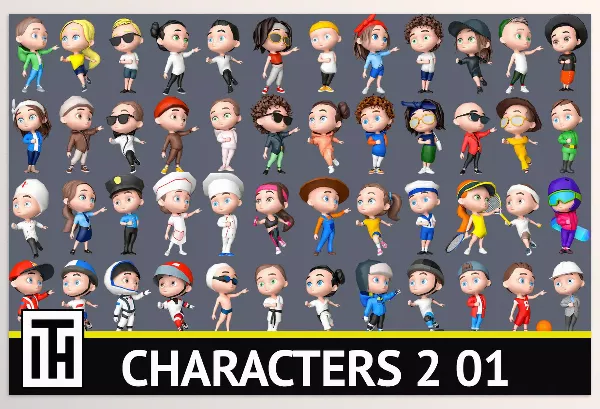 Unity Asset – Characters 2 01 by ithappy – Download