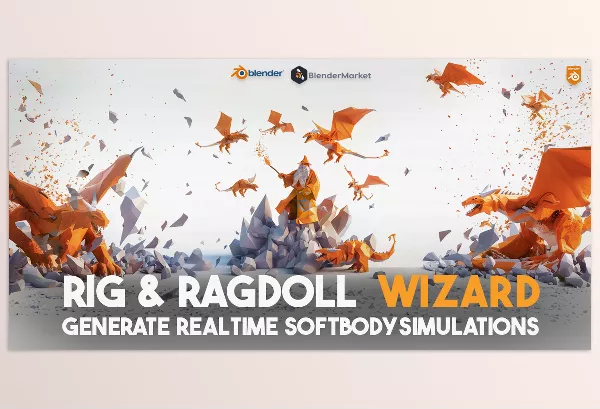 Blender Addon – Auto Rig and Ragdoll Wizard by Blender Procedural – Download