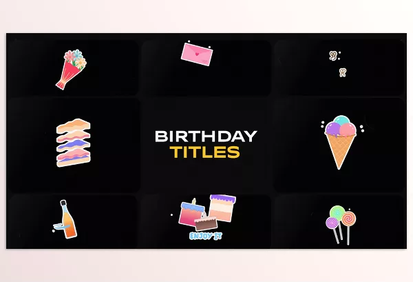 Project – Birthday Titles for Premiere Pro by MisterFlashStore – Download 53315341
