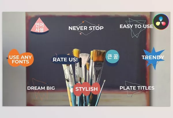 Resolve Tool – Abstract Plate Titles DaVinci Resolve by BoxOfMotion – Download 53381490