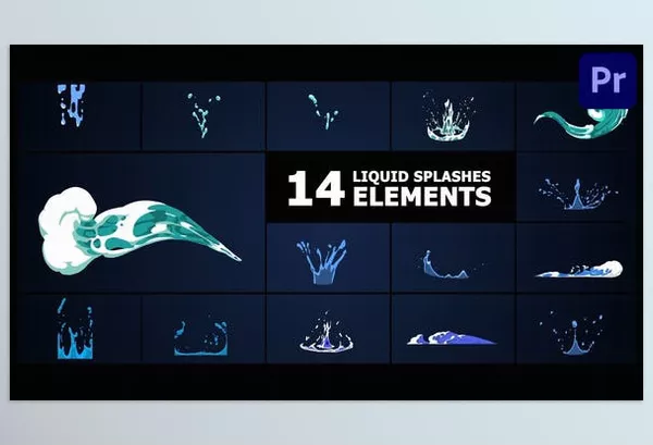 Project – Liquid Splashes Elements Premiere Pro MOGRT by FlashFXbox – Download 53362953