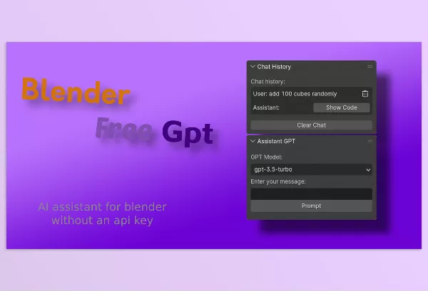 Blender Addon – Blender Free Gpt by Haseeb Ahmed – Download