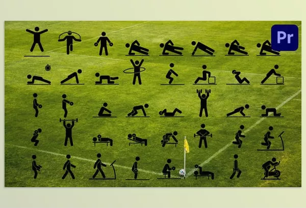 Project – 40 Animated Fitness Pictograms Premiere Pro MOGRT by SweetsBox – Download 46757700