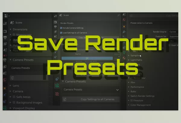 Blender Addon – Save Render Presets by Blender Add-ons – Download