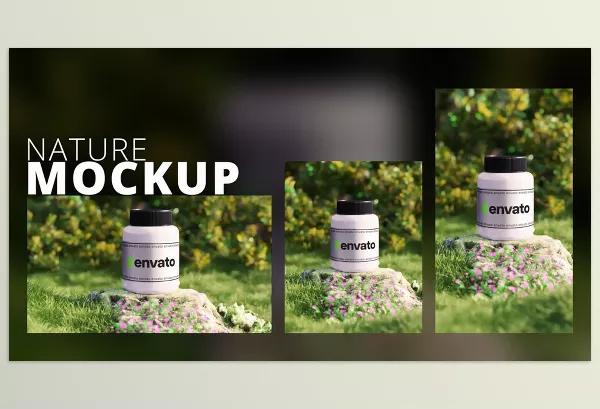 Project – 3D Nature Product Mockup plus Vertical by Le_Ten – Download 53923001