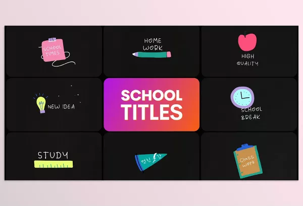 Project – School Titles for Premiere Pro by BoxOfMotion – Download 53901081