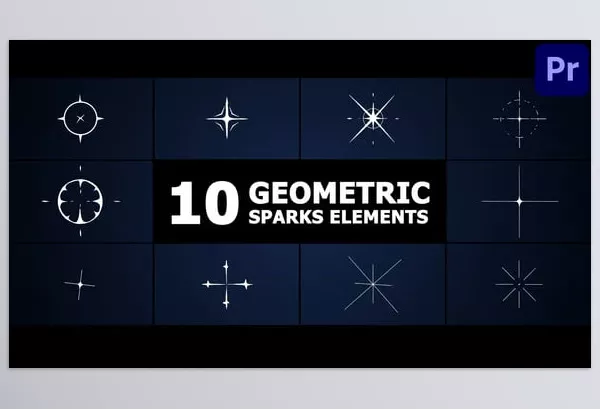 Asset – Geometric Sparks Elements by FlashFXbox – Download 53761350