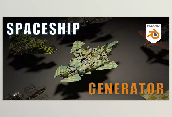Blender Addon – Procedural Spaceship Generator by Alberto Petronio – Download