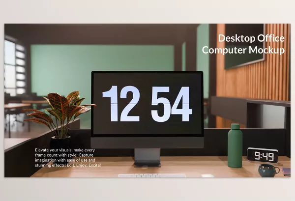 Resolve Tool – Desktop Office Computer Mockup for DaVinci Resolve by VFXgenerator – Download 53982072
