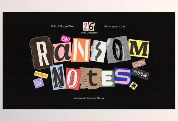 Plugin – Ransom Note Animated Letters Set by BrandPacks – Download 54476988