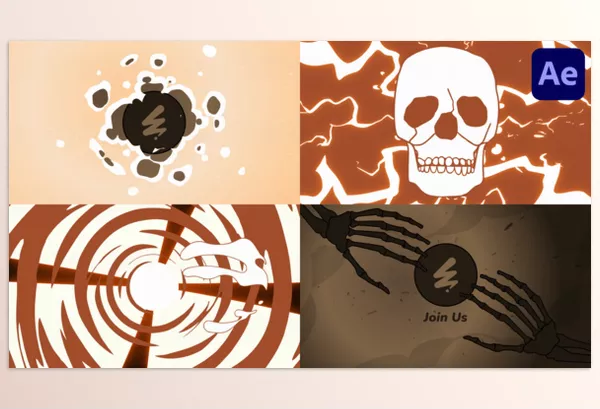 Project – Scull And Bones Logo for After Effects by 2DFXAnimation – Download 54522723