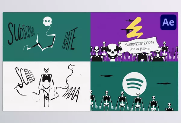 Project – Halloween Logo Event Promo for After Effects by 2DFXAnimation – Download 54499763