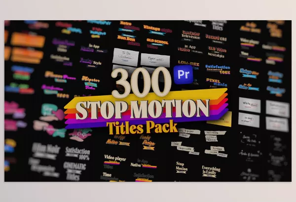 Project – Stop Motion Text Overlays Pack for Premiere Pro by xFxDesigns – Download 54252638