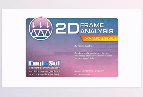 Software – 2D Frame Analysis Dynamic Edition by Engissol – Download