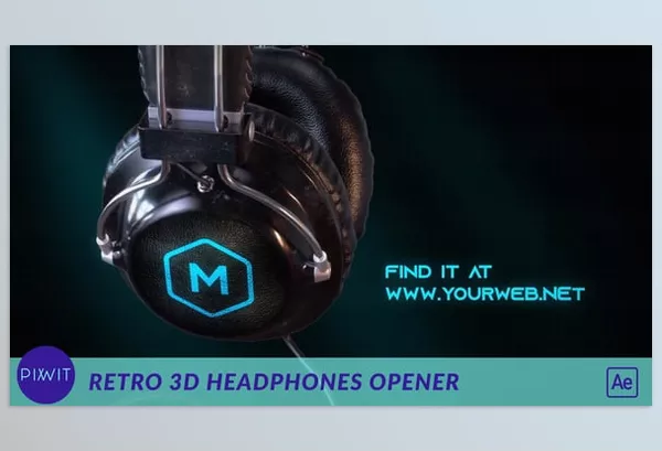 Plugin – Retro 3d Headphones Podcast Intro by Pixwit – Download 54573788