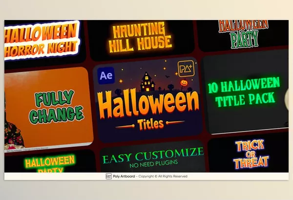 Project – Halloween Titles For After Effects by PolyArtboard – Download 54716072