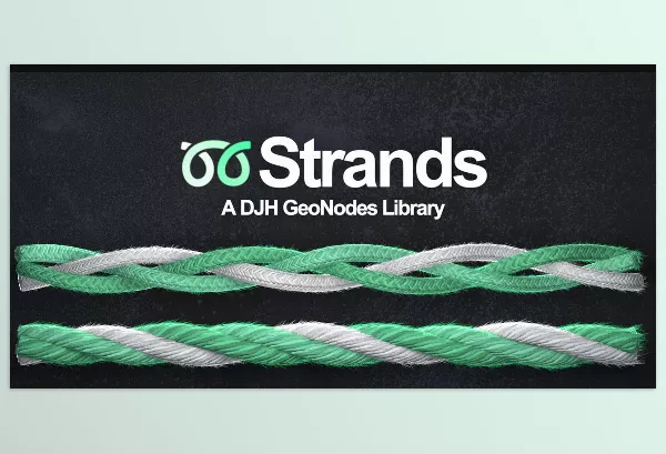 Blender Addon – Djh Strands: A Geonodes Library by Daniel Hickox – Download