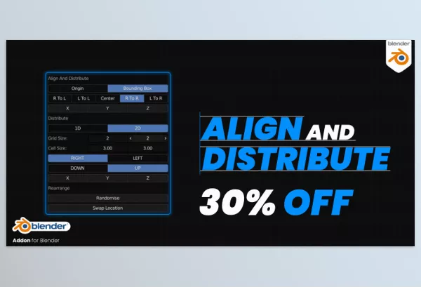 Blender Addon – Align And Distribute by Amandeep – Download