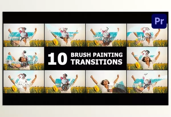 Project – Brush Painting Transitions Premiere Pro MOGRT by FlashFXbox – Download 54180254