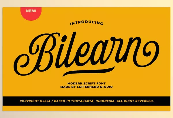 Font – Bilearn Modern Script by Letterhend Studio – Download