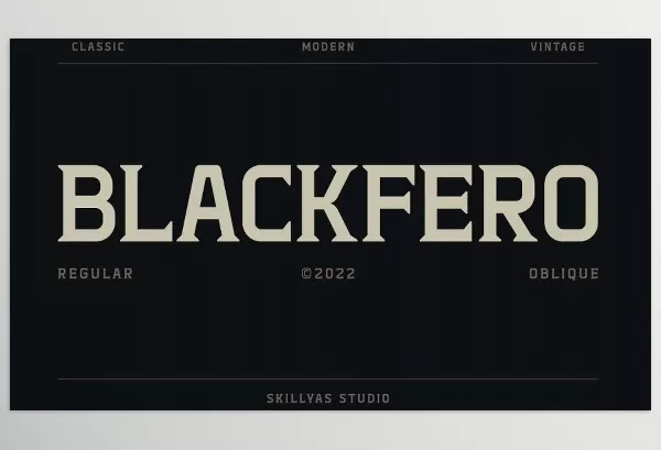 Font – Blackfero Vintage Serif Font by Skillyas_Studio – Download