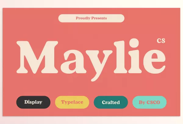 Font – CS Maylie Retro Font by Craft Supply Co. – Download