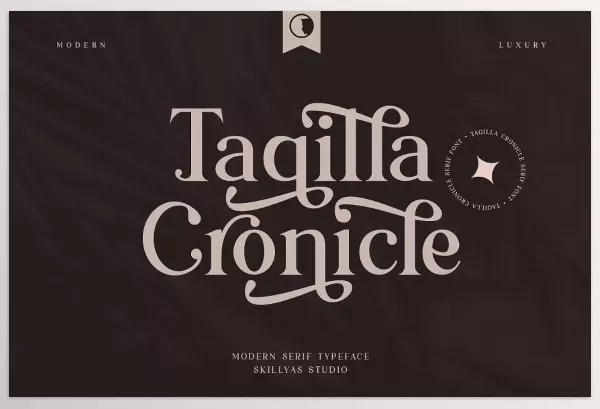 Font – Taqilla Cronicle Modern Serif Font by Skillyas_Studio – Download