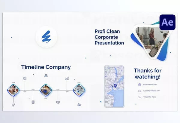 Plugin – Profi Clean Corporate Presentation for After Effects by OneMotionStudio – Download 55731982