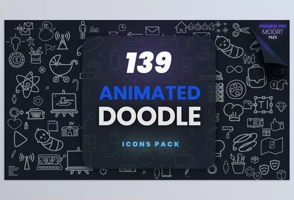Motion Template – 139 Animated Doodle MOGRT Pack by footag – Download 55604441