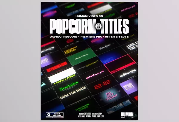 Plugin – POPCORN TITLES by Human Video Co – Download