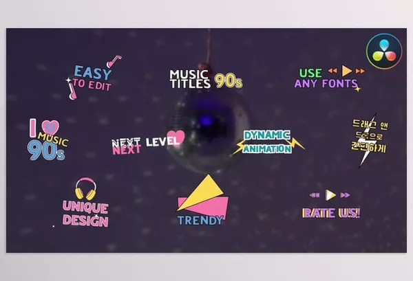 Resolve Tool – 90’s Music Titles DaVinci Resolve by BoxOfMotion – Download 54411589