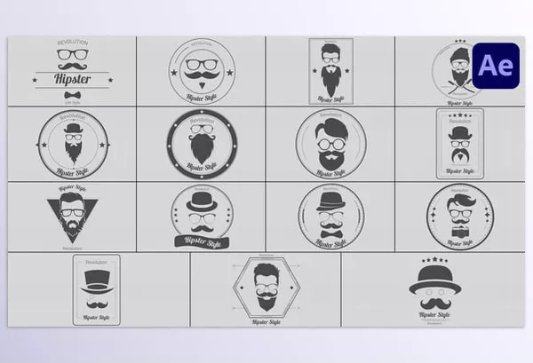 Plugin – Barbershop Badge Titles for After Effects by OneMotionStudio – Download 55944444