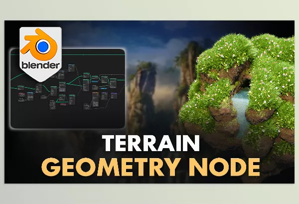 Blender Addon – Blender Geometry Node Terrain Generator by 3D Tudor – Download