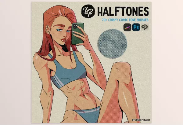 Photoshop Plugin – LP Halftone Brushes by Lucas Peinador – Download