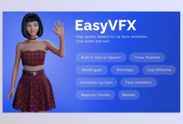 Blender Addon – Easyvfx Lip Sync Plugin For Blender – Download