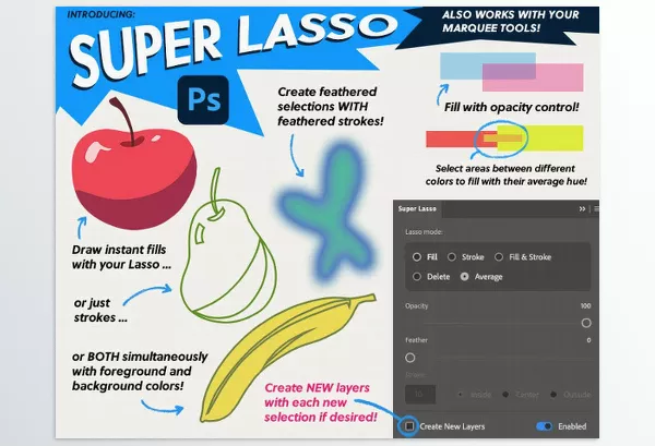 Photoshop Plugin – Kyle’s Super Lasso for Photoshop by Kyle T Webster – Download