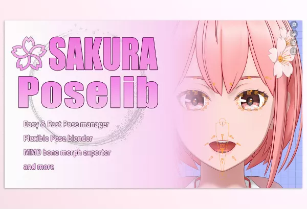 Blender Addon – Sakura Poselib by Kafuji – Download