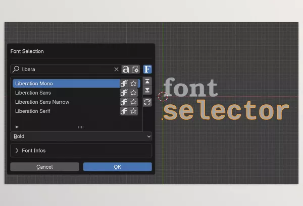 Blender Addon – Font selector by Extensions Blender – Download